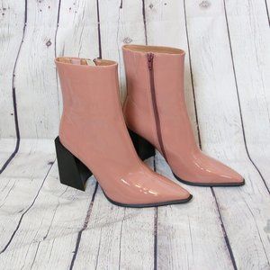 Jeffrey Campbell Siren Boot Blush Leather Patent